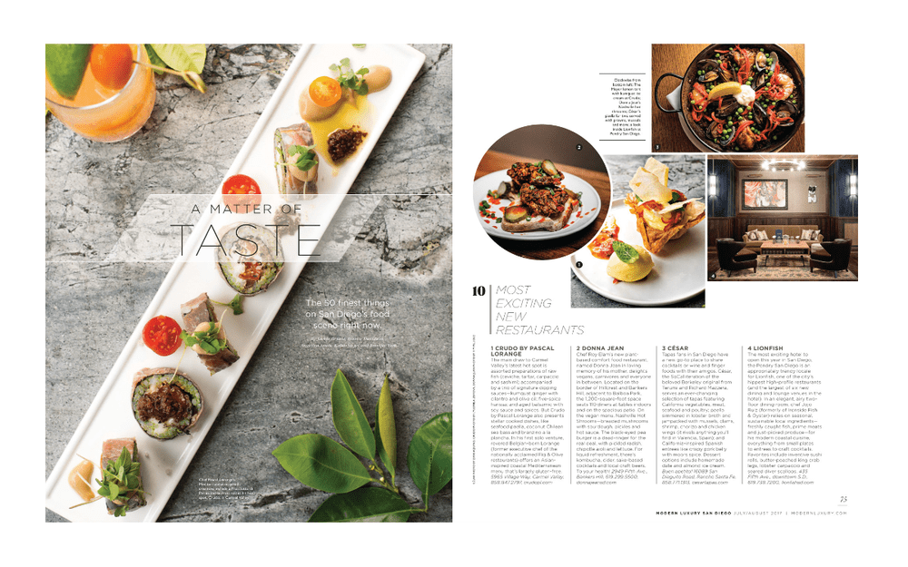   thank you modern luxury san diego for #3 of 10 most exciting new restaurants!  